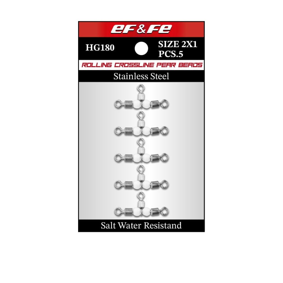 Effe Rolling Swivel Crossline Pear Beads