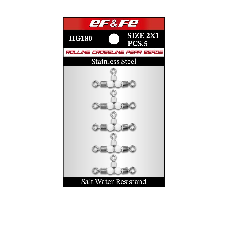 Effe Rolling Swivel Crossline Pear Beads