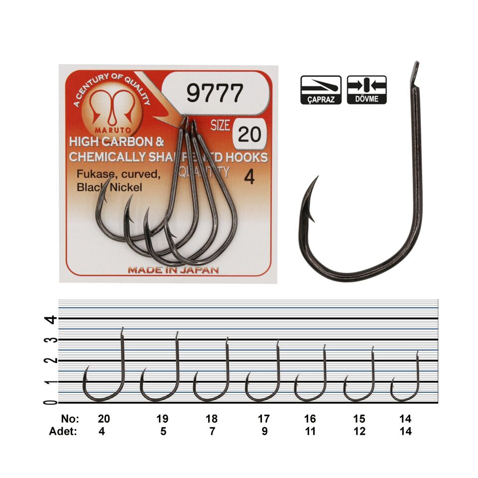 Maruto 9777 Black Nickel Fukase  Olta İğnesi