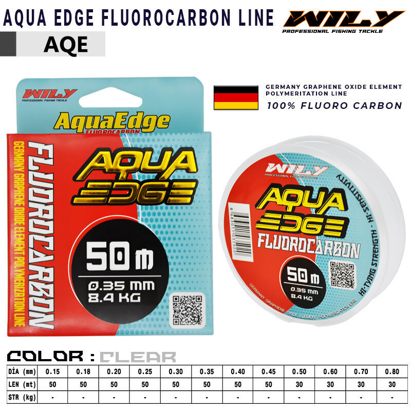 Wily Aqua Edge FluoroCarbon Line Lider Misina