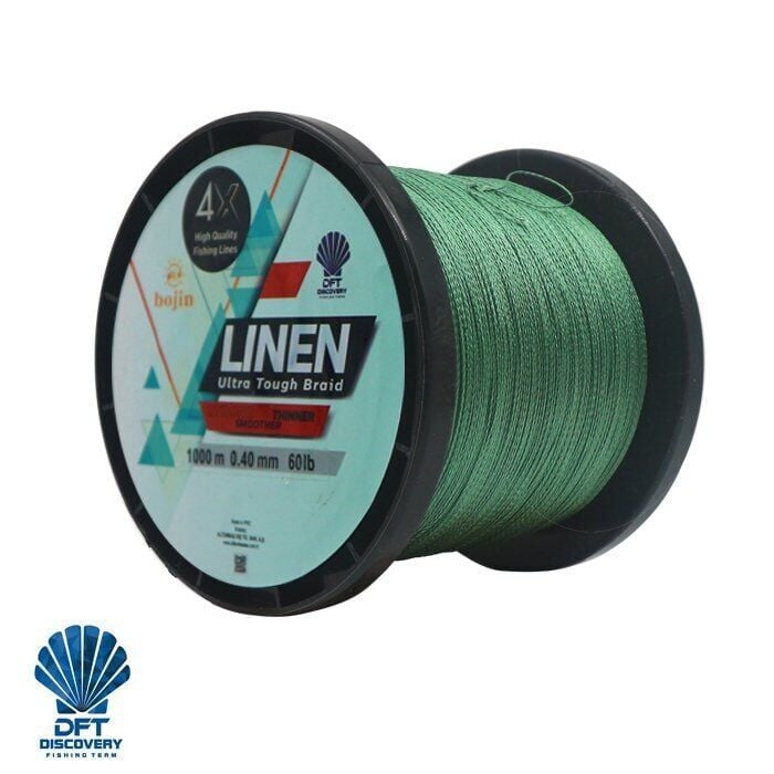 DFT Bojin 4X Linen İp Misina 0.40 mm 1000 m Yeşil