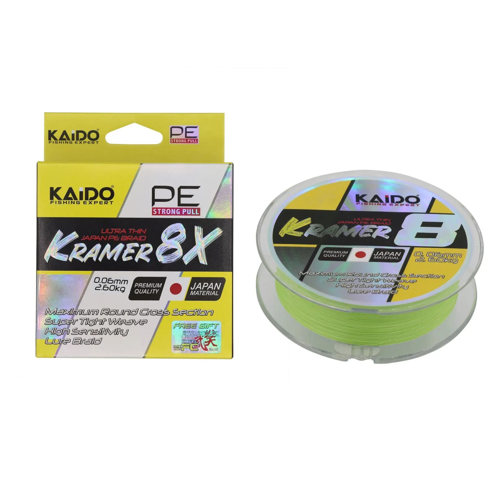 Kaido Kramer Japan 8X Braid 250 Mt Lime Green