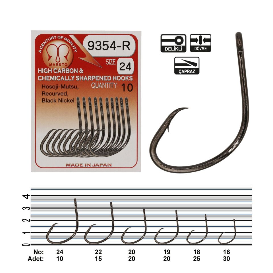 Maruto 9354R Black Nickel Circle Olta İğnesi