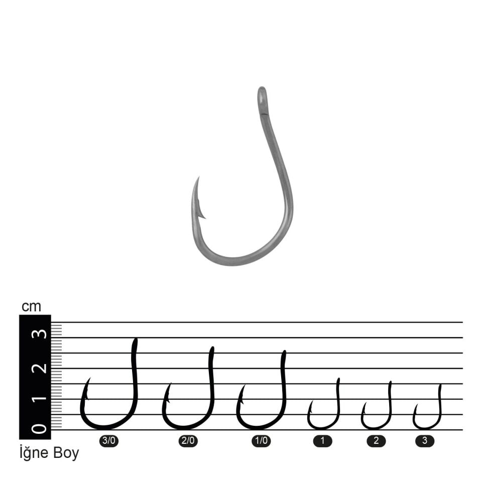 Effe İğne 510 Black Nickel Delikli Carbon (100 adet)