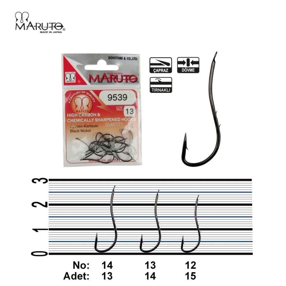 Maruto 9539 Black Nickel Olta İğnesi