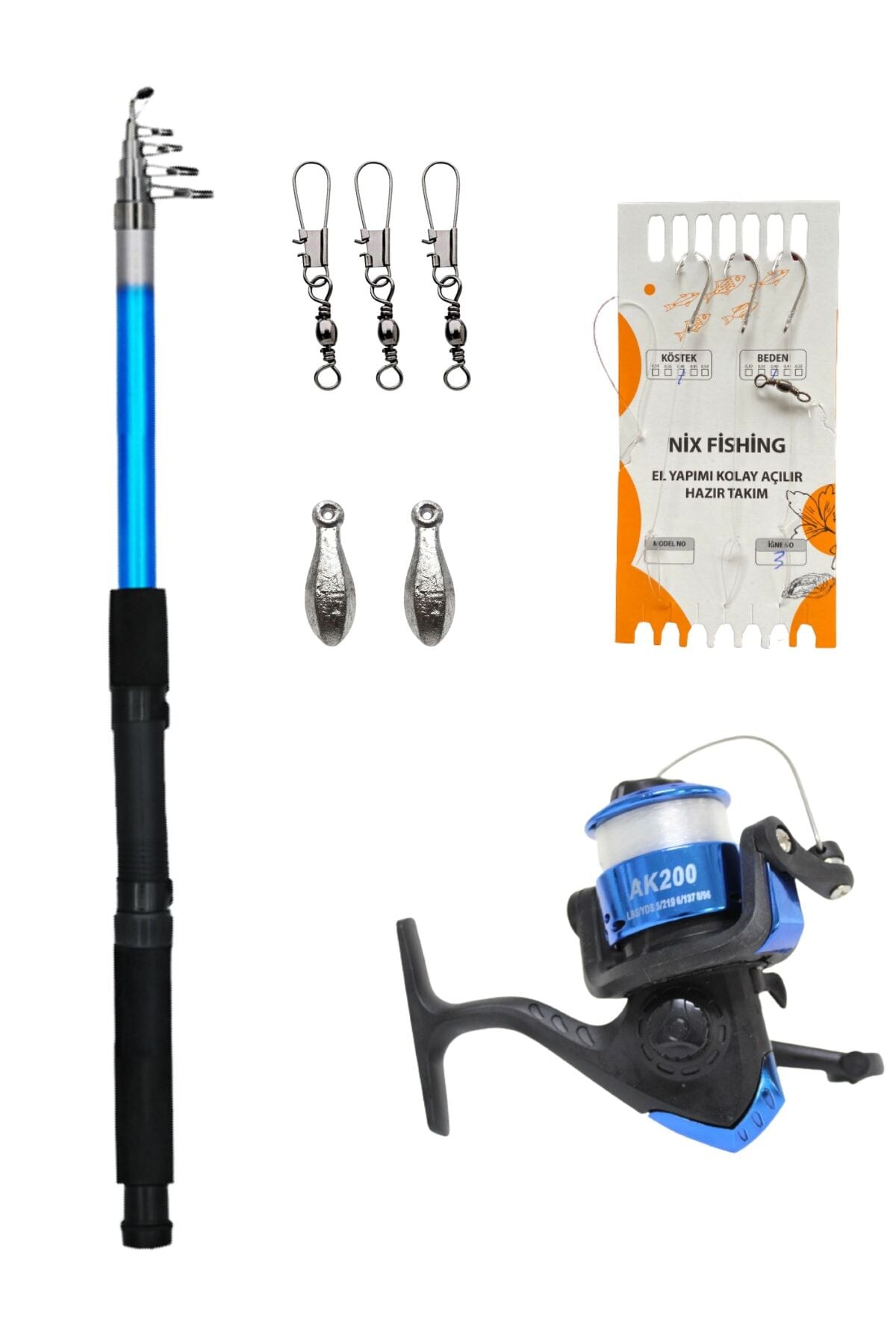 180 cm Kamış Makina Olta Seti Tam Takım Olta Seti Çocuk Olta Seti Hobi Kıyı Seti