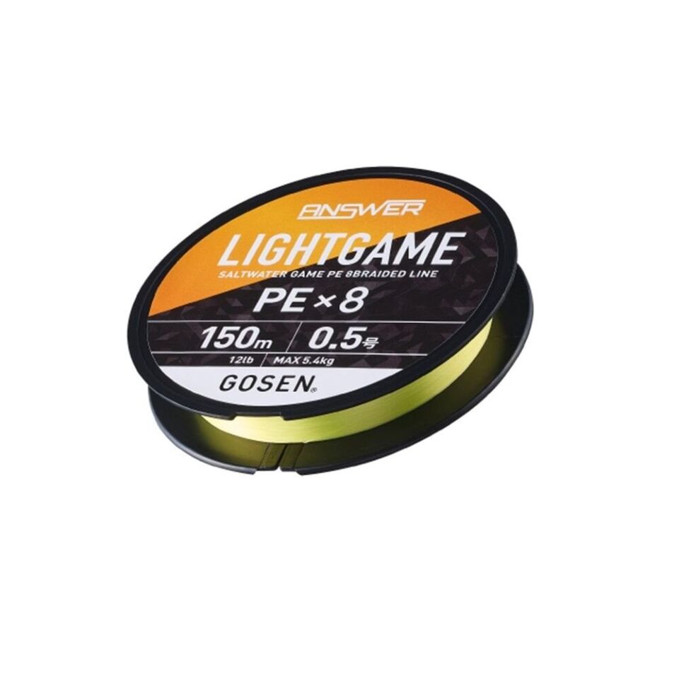 Gosen Answer Light Game PE8 Örgü LRF İpi 150mt Coctail Yellow