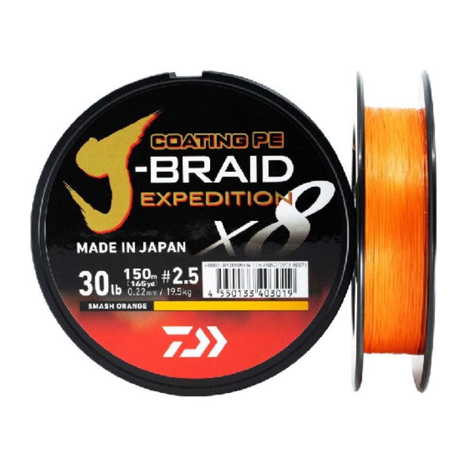 Daiwa JBraid Expedition 8B 150m Smash Orange İp Misina