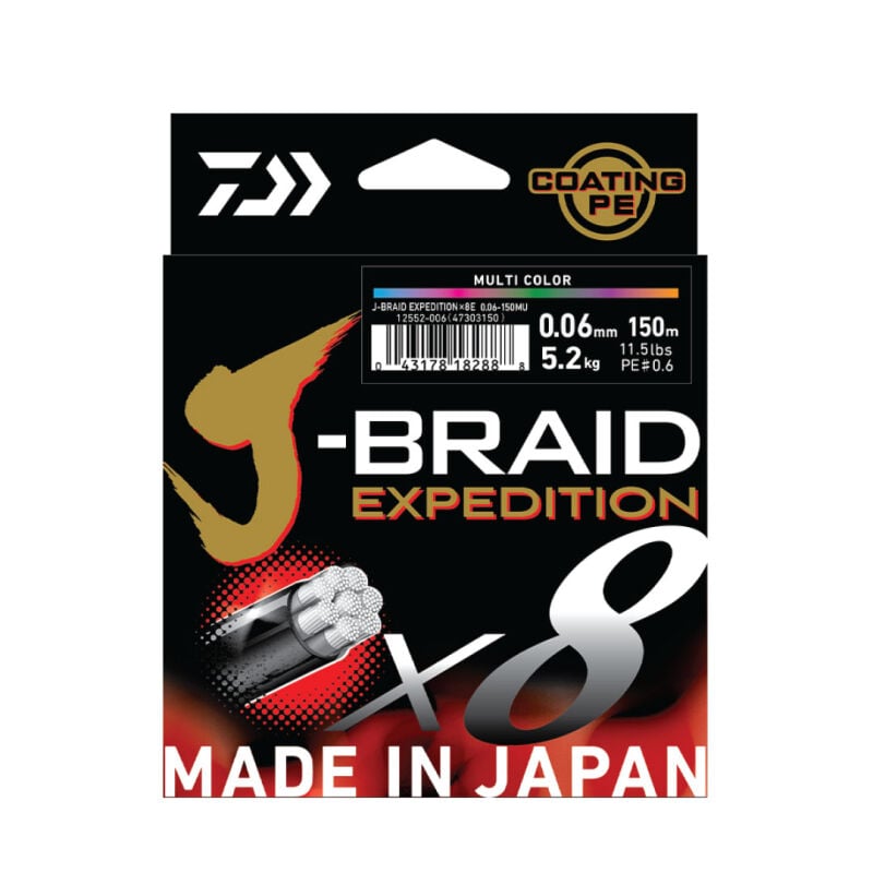 Daiwa JBraid Expedition 8B 150m Smash Orange İp Misina