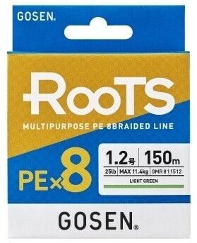 Gosen X8 Roots PE 8 Örgü Spin İp Misina 150mt Light Green