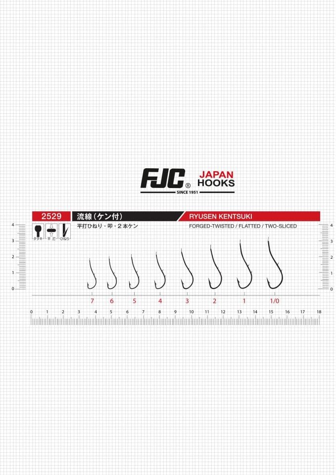 FJC Ryusen Two Sliced 2529 Black Nikel Olta İğnesi