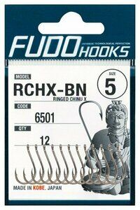 Fudo 6501 Ringed Chinu X Delikli Black Nikel İğne