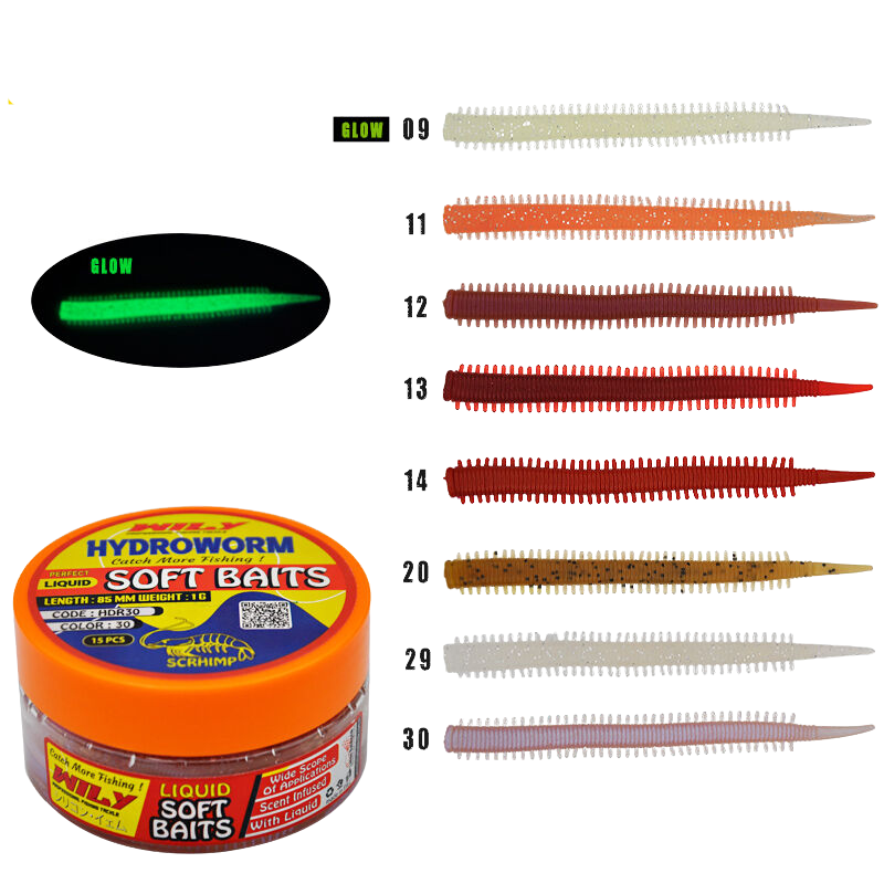 Wily Hydroworm Sıvılı Silikon 85mm 15 Adetli
