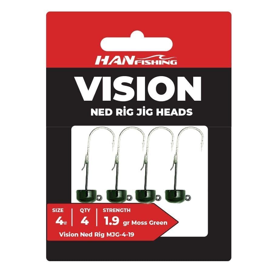 Hanfish Vision Ned Rig Moss Green Jighead