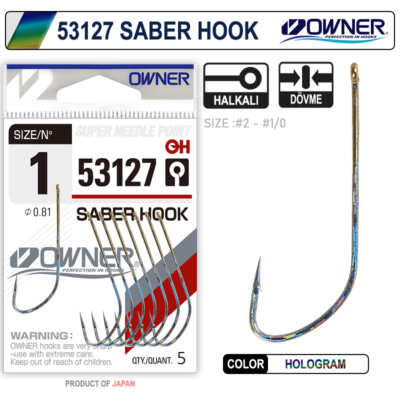 Owner 53127 Saber Hook Hologramlı İğne