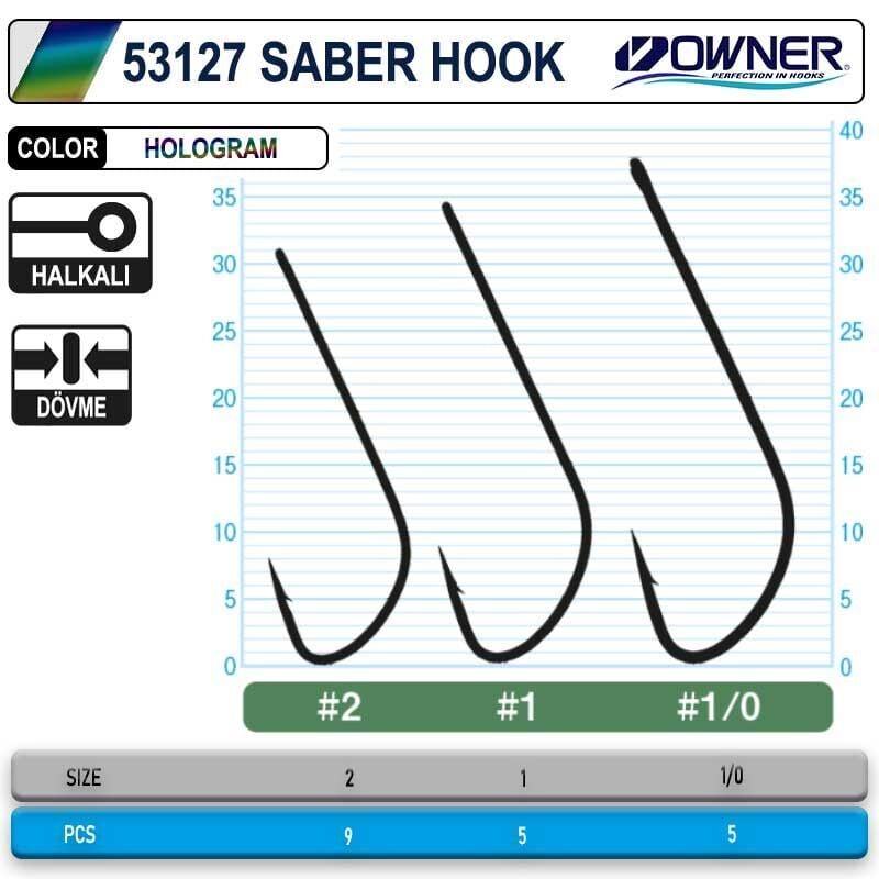Owner 53127 Saber Hook Hologramlı İğne