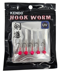 Kendo Hook Worm Jighead+Lrf Silikonu 2gr+4.5cm 5 Adet