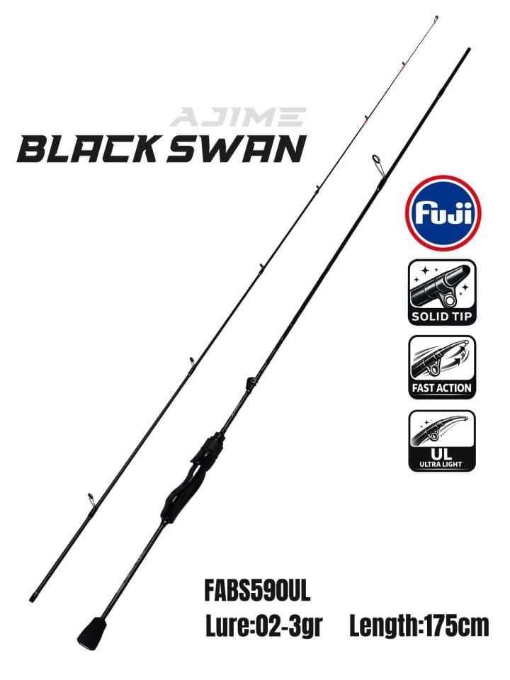 Fujin Ajime Black Swan 175cm 02-3gr Aji LRF Kamışı