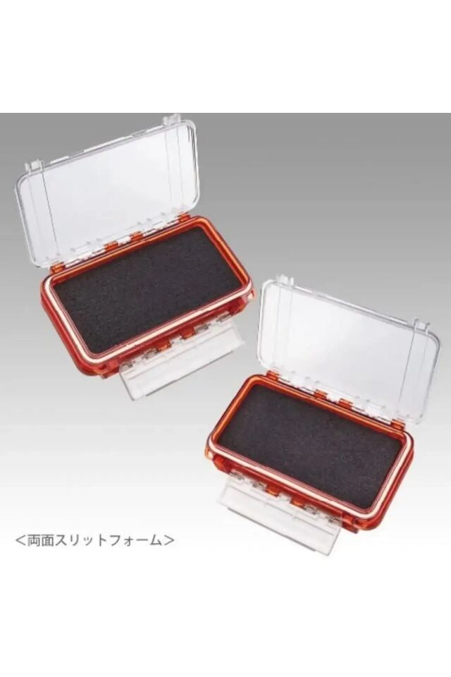 Meiho Bousui Case WG-2 Su Geçirmez Lrf Kutusu İki Tarafı Evalı - Çift Taraflı Balıkçılık Malzeme Kutusu Turuncu