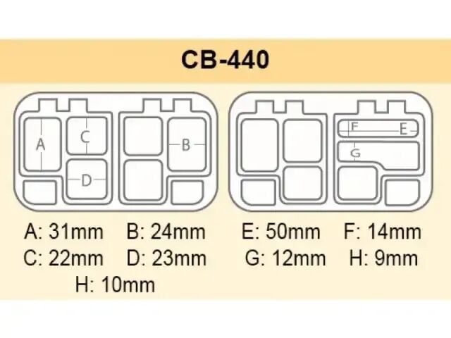 Meiho CB-440 Pro Spring Case Mıknatıslı/Bölmeli Malzeme Kutusu - Siyah