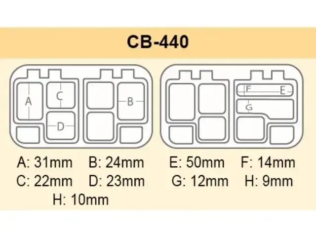 Meiho CB-440 Pro Spring Case Mıknatıslı/Bölmeli Malzeme Kutusu - Siyah
