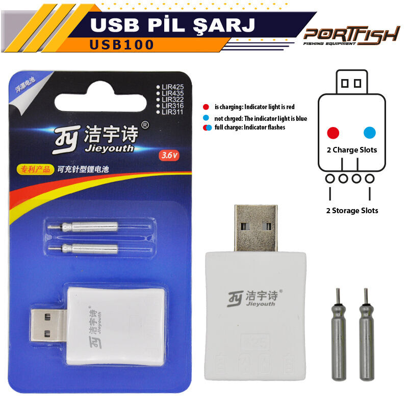 PortFish USB Pil Şarj Cihazı USB100