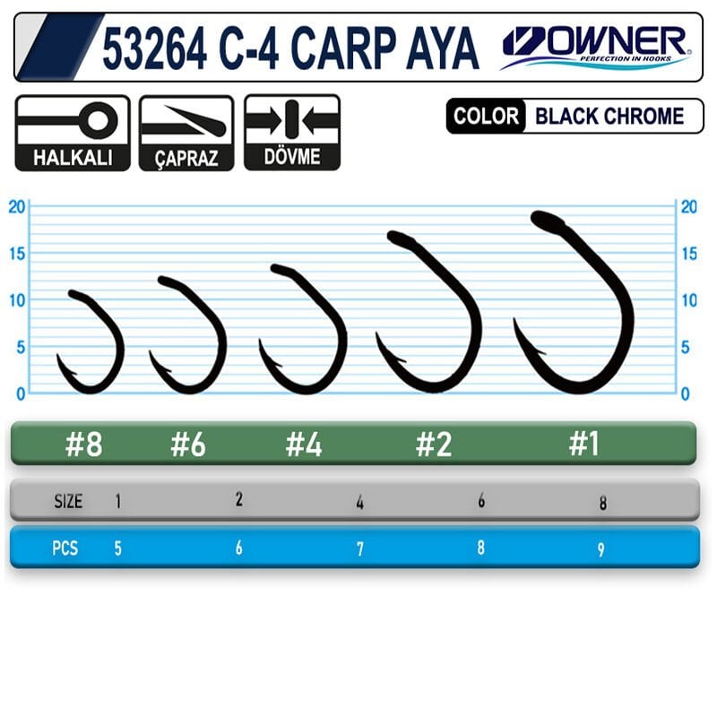 Owner 53264 C-4 Carp Sazan İğnesi