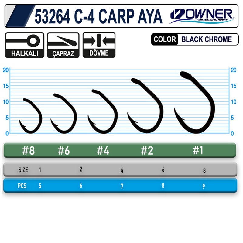 Owner 53264 C-4 Carp Sazan İğnesi