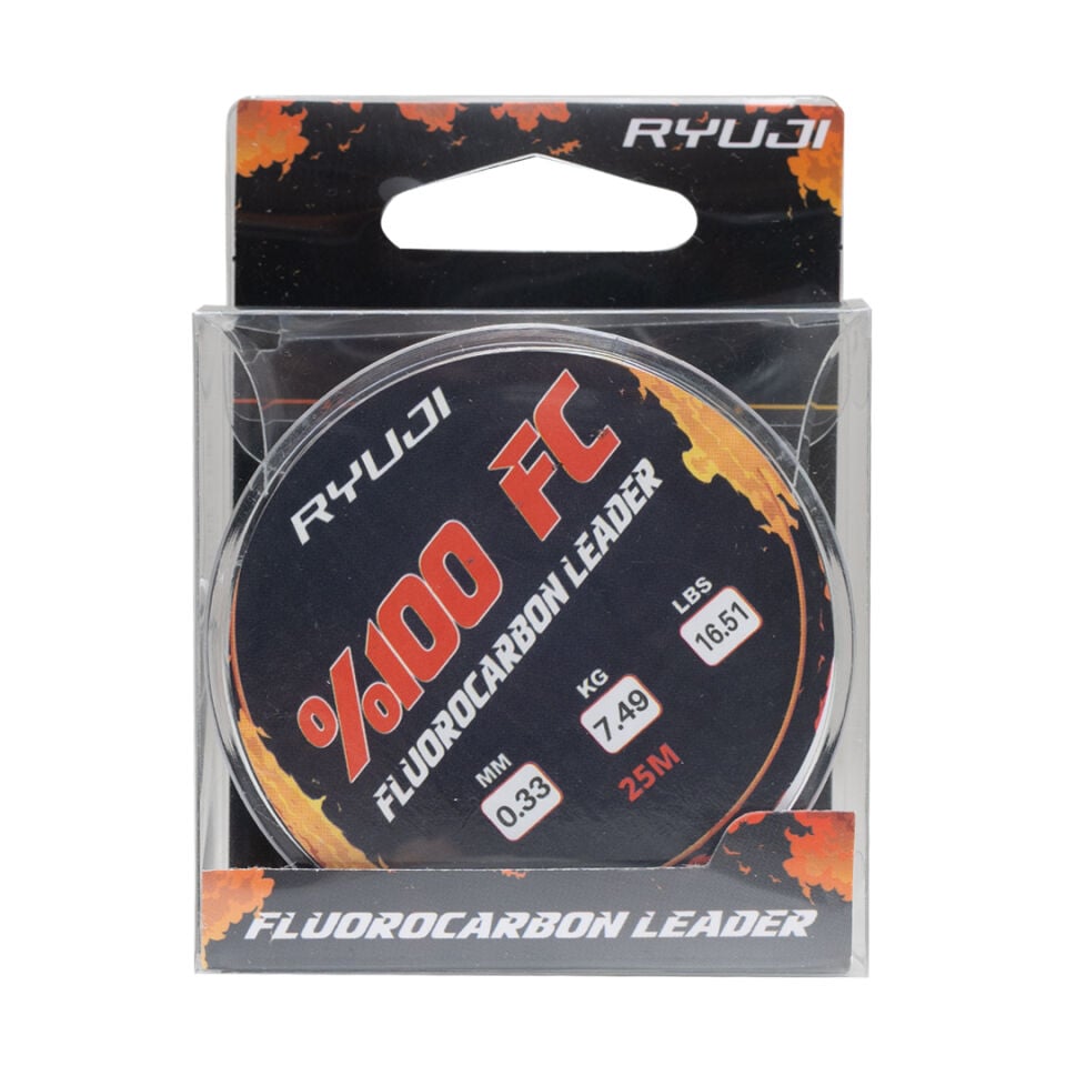 Ryuji %100 Fluorocarbon Leader 25 Metre