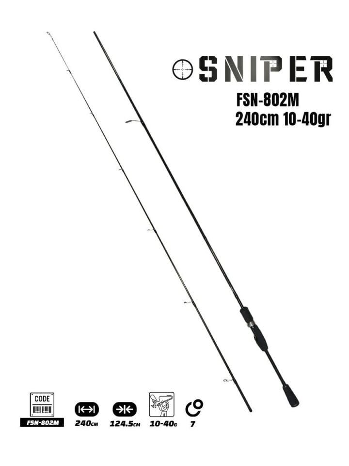 Fujin Sniper 240cm 10-40gr Spin Kamış FSN-802M