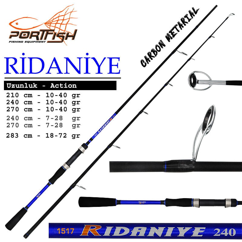 Portfish Ridaniye 283 cm Olta Kamışı 2 Parça 18-72 gr