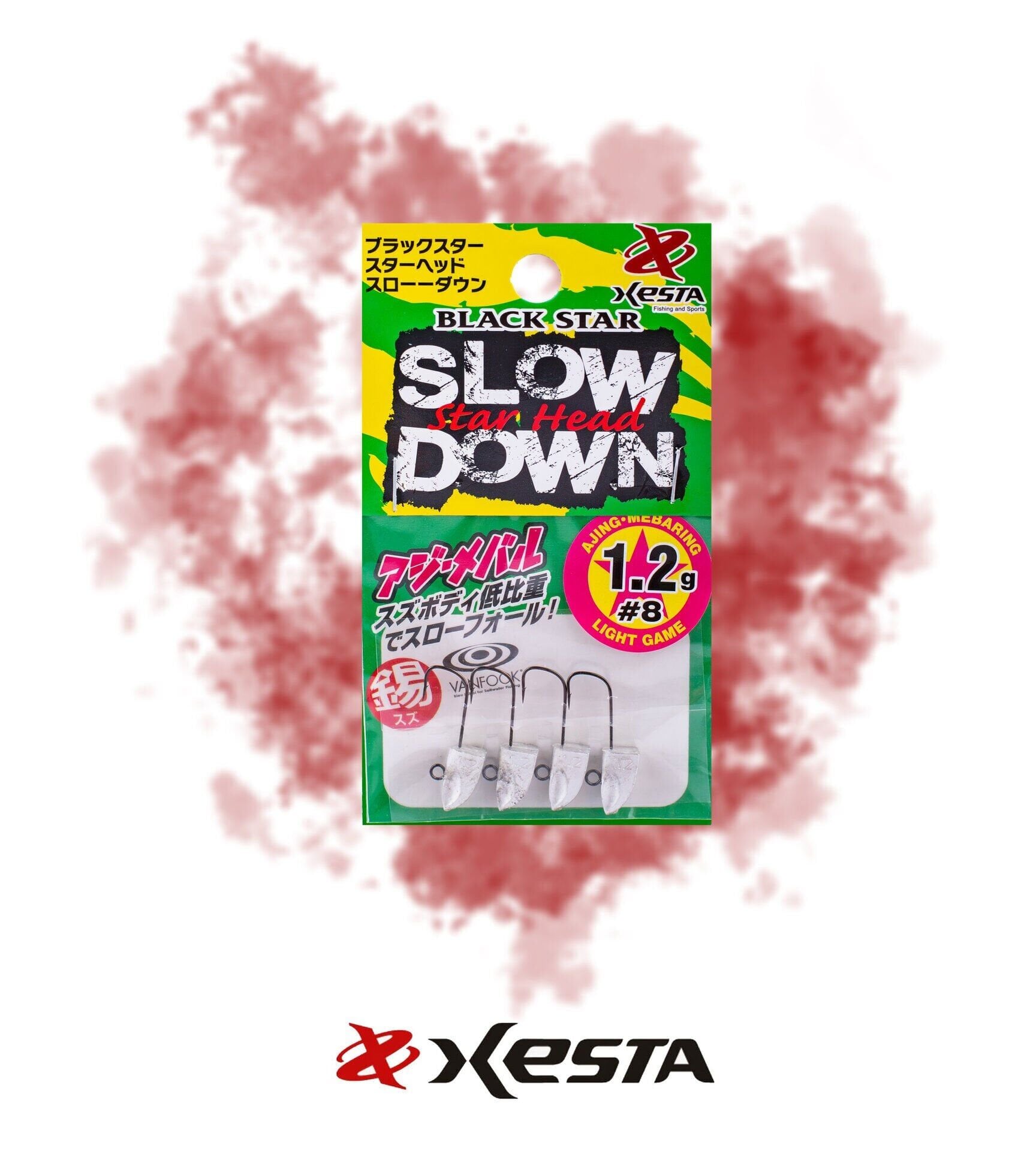 Xesta Star Head Slow Burn 4P No: 8 Jighead