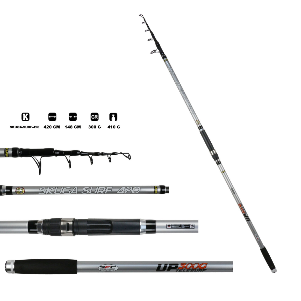 Kaido Skuga 420 cm Surf Kamışı 100-300 gr