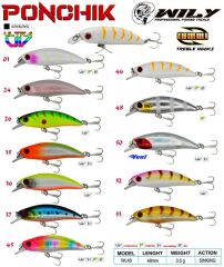 Wily Ponchik 4,8 cm Maket Balık 3,5 gr Sinking