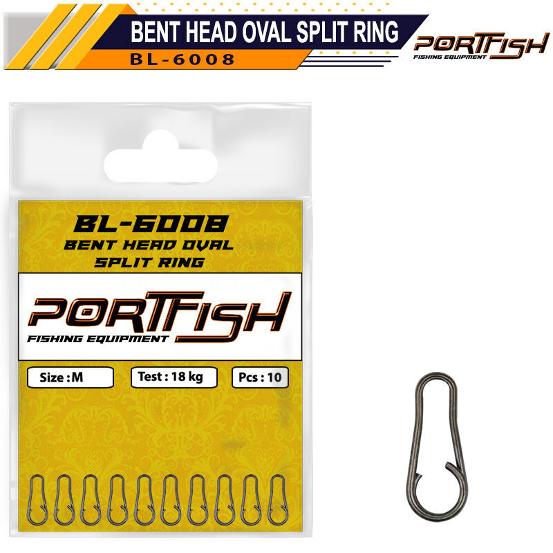 Portfish BL-6008 Bent Head Oval Split Ring