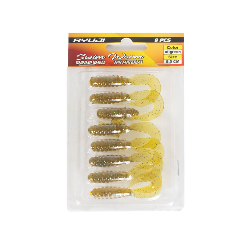 Ryuji Swim Worm 5.5cm TPR Kokulu Lrf Silikonu