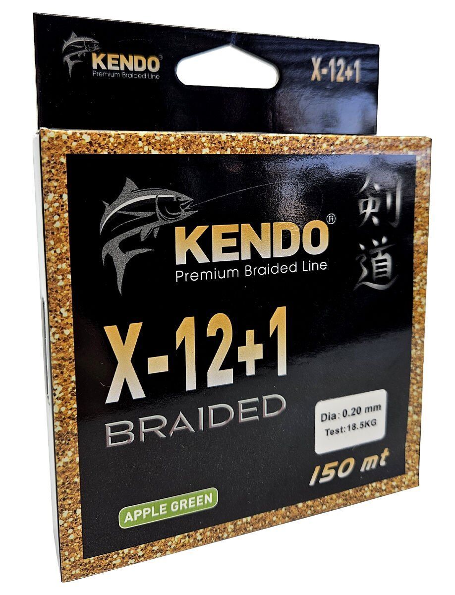 Kendo X-12+1 Braided 150m Apple Green Örgü İp