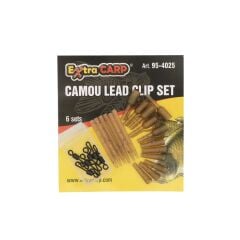 Extra Carp Camou Lead Clip Set 6 pcs