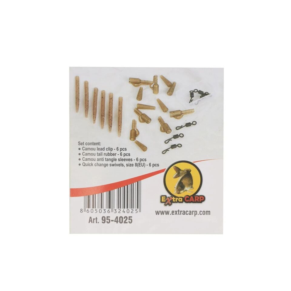 Extra Carp Camou Lead Clip Set 6 pcs