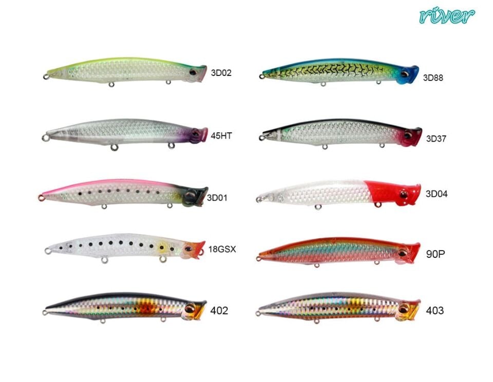 River Pop N Catch 3D 12.5 cm 19 Gr Popper Sahte Balık