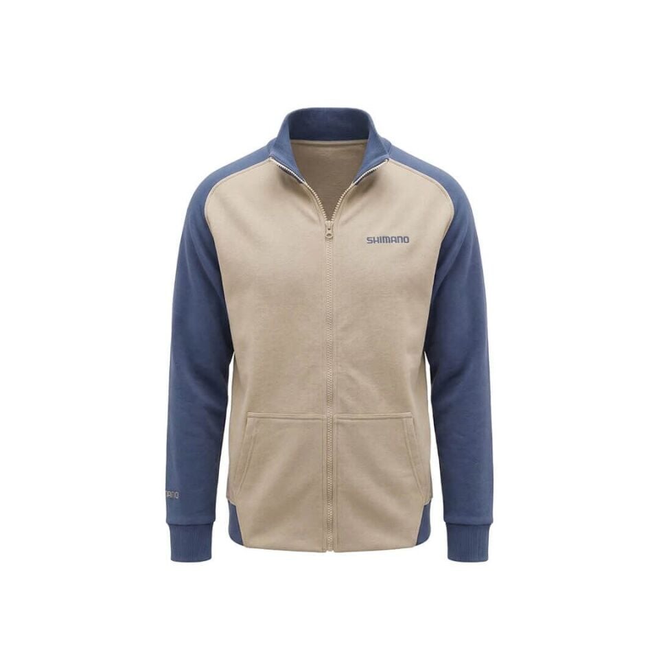Shimano Zipper Sweatshirt Beige / Indigo Polar Jacket