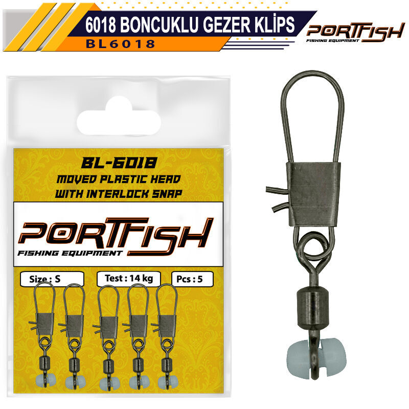 Portfish BL-6018 Boncuklu Gezer Klips