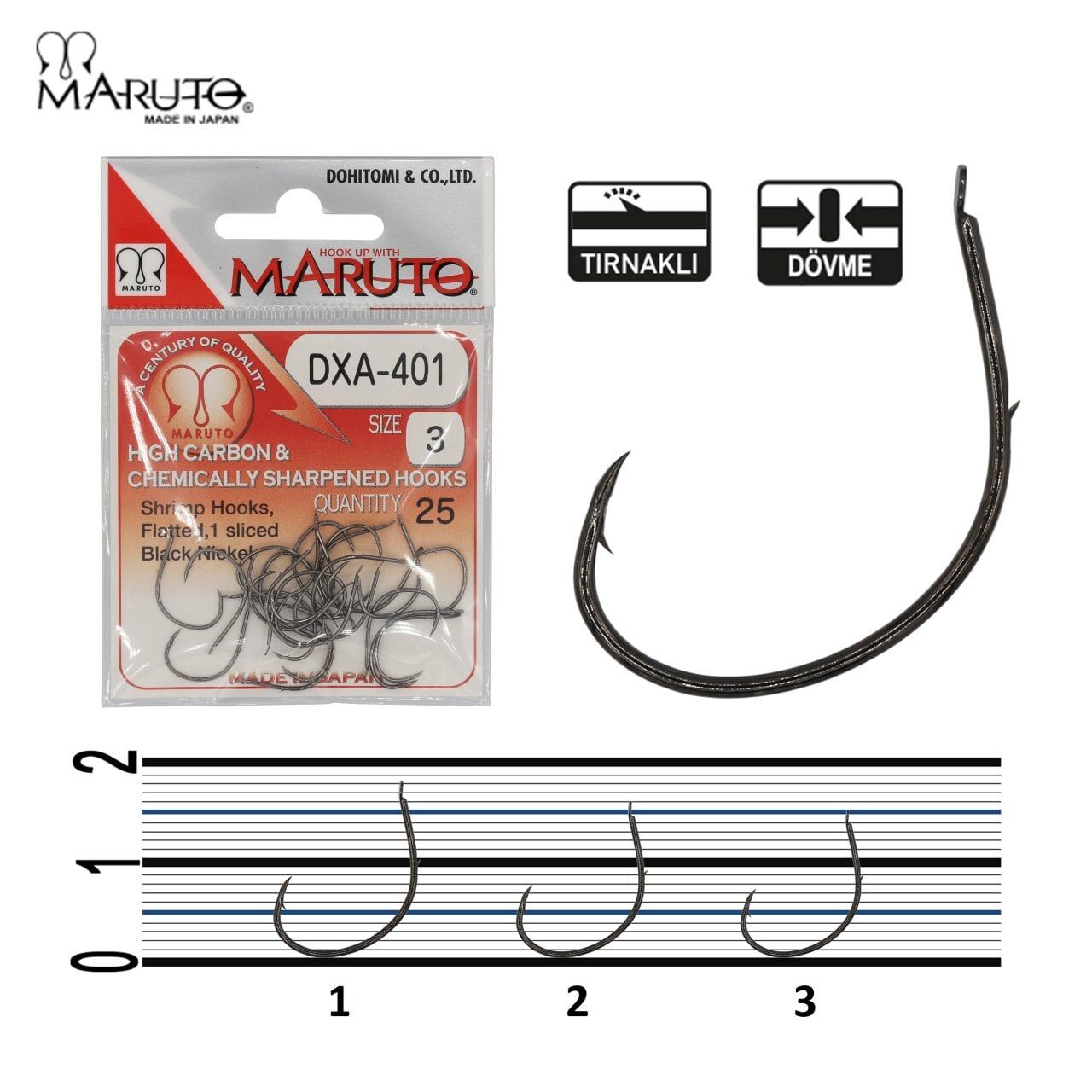 Maruto Dxa-401 Black Nickel Olta İğnesi