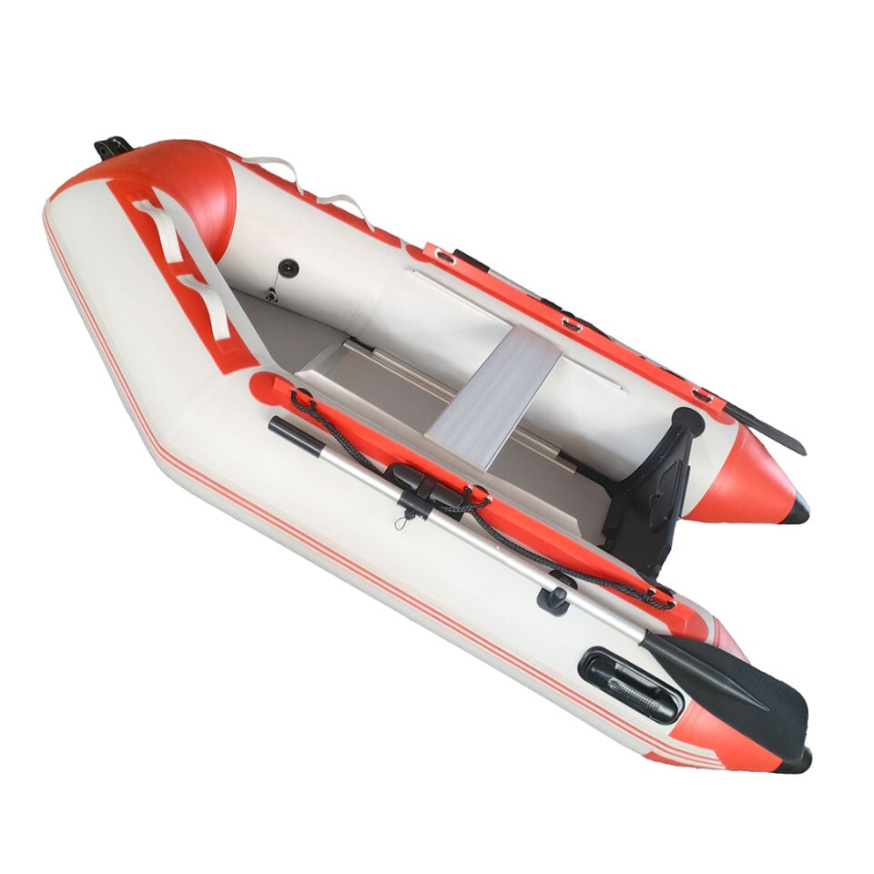 Remixon 2.30M*132cm 0.90mm Ahşap Taban Şişme Bot (Red Grey)