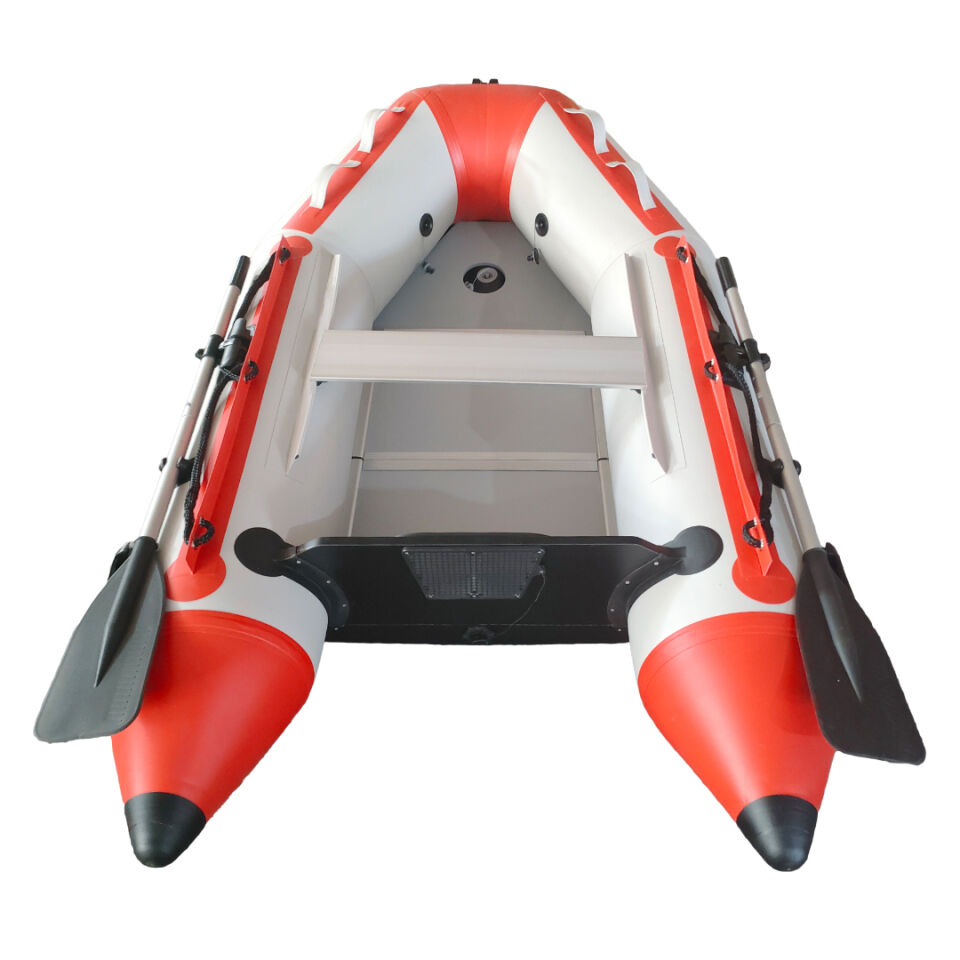 Remixon 2.30M*132cm 0.90mm Ahşap Taban Şişme Bot (Red Grey)