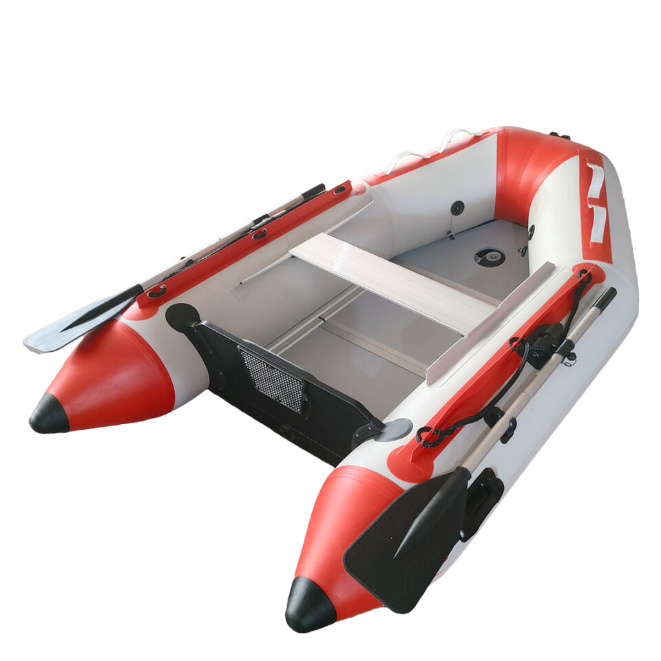 Remixon 2.30M*132cm 0.90mm Ahşap Taban Şişme Bot (Red Grey)
