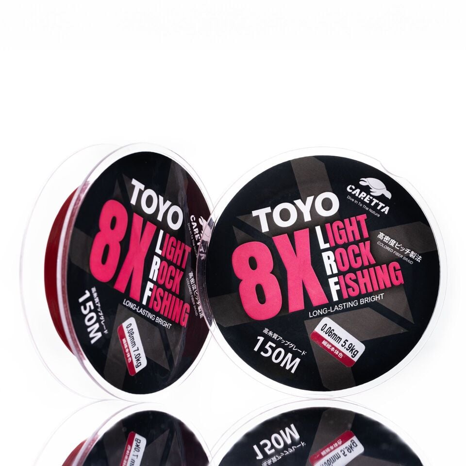 Caretta Toyo Red 8X Light Rock Fishing 150 mt İp Misina