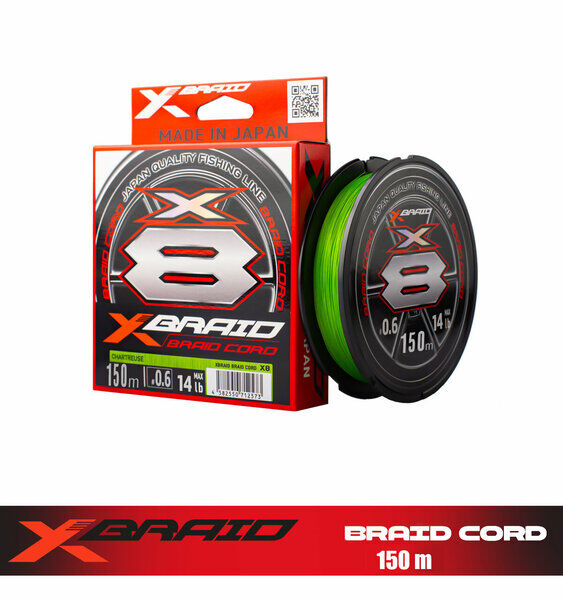 YGK X035 Braid Cord X8 150m Fluo Green