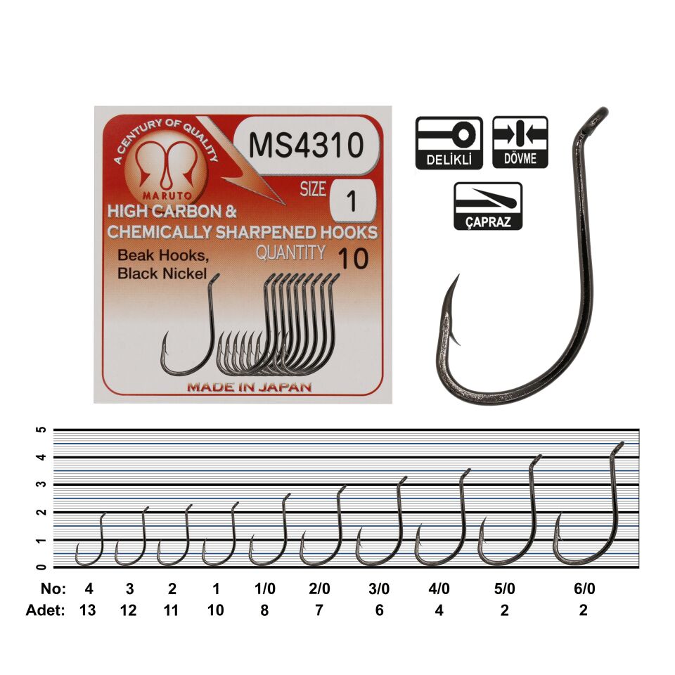 Maruto Ms4310 Black Nickel Olta İğnesi