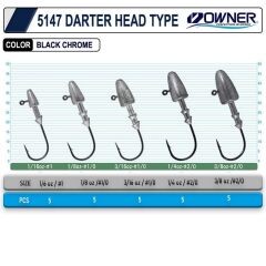 Owner 5147 Darter Head Type Jighead